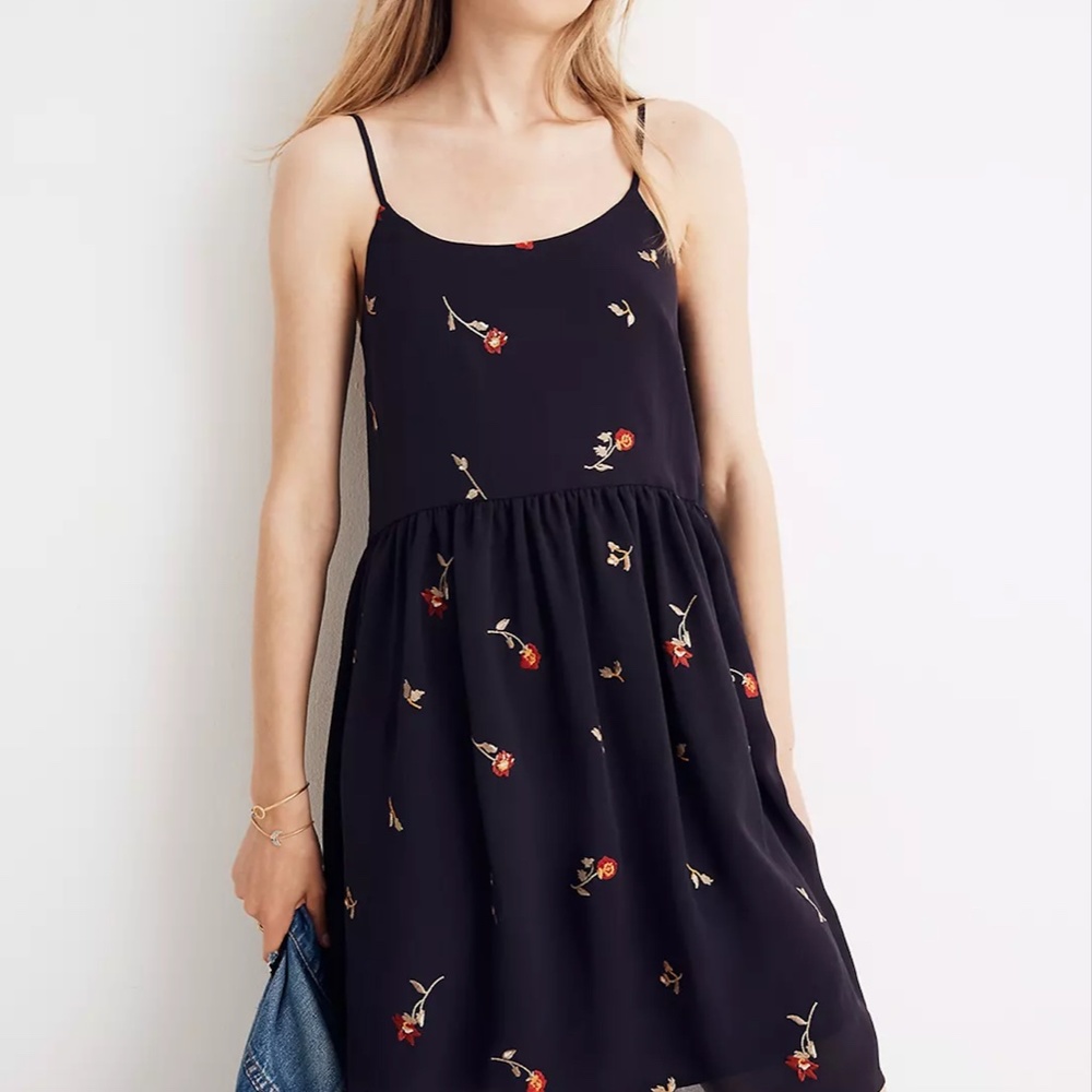 Madewell Embroidered Babydoll Cami Dress
